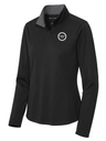Agency Logo Women's Dri Fit 1/4 Zip  Black government employee uniform shirt