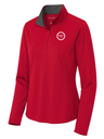 Agency Logo Women's Dri Fit 1/4 Zip  Red government employee uniform shirt