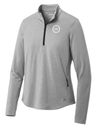 Agency Logo Women's Motion 1/4 Zip  Light Gray government employee uniform shirt