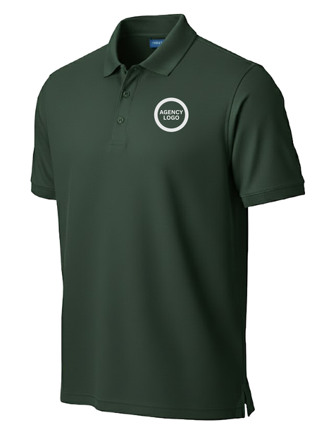 Agency Logo Men's Short Sleeve Dark Green government employee uniform shirt