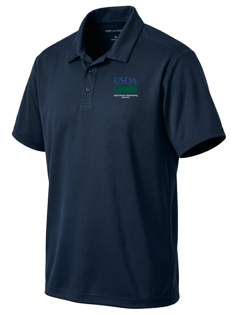 Agriculture Marketing Service (AMS) Men's Dri Fit Polo  Navy Blue government employee uniform shirt