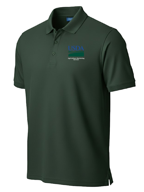 Agriculture Marketing Service (AMS) Men's Polo  Dark Green government employee uniform shirt