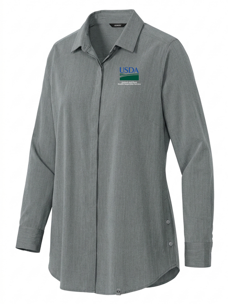 Animal and Plant Health Inspection Service (APHIS) Women's Commuter Shirt  Slate Gray government employee uniform shirt
