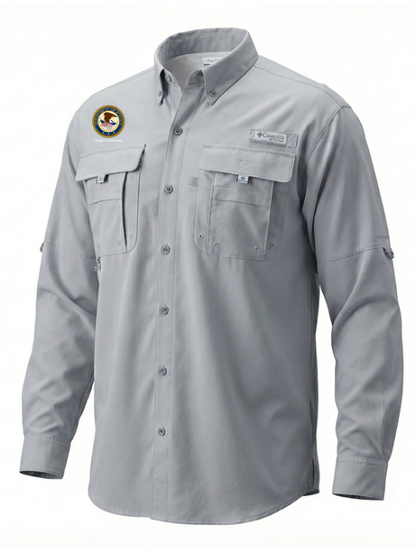 Antitrust Division (ATR) Men's Columbia Bahama™ II Button Up Long-Sleeve  Cool Grey government employee uniform shirt