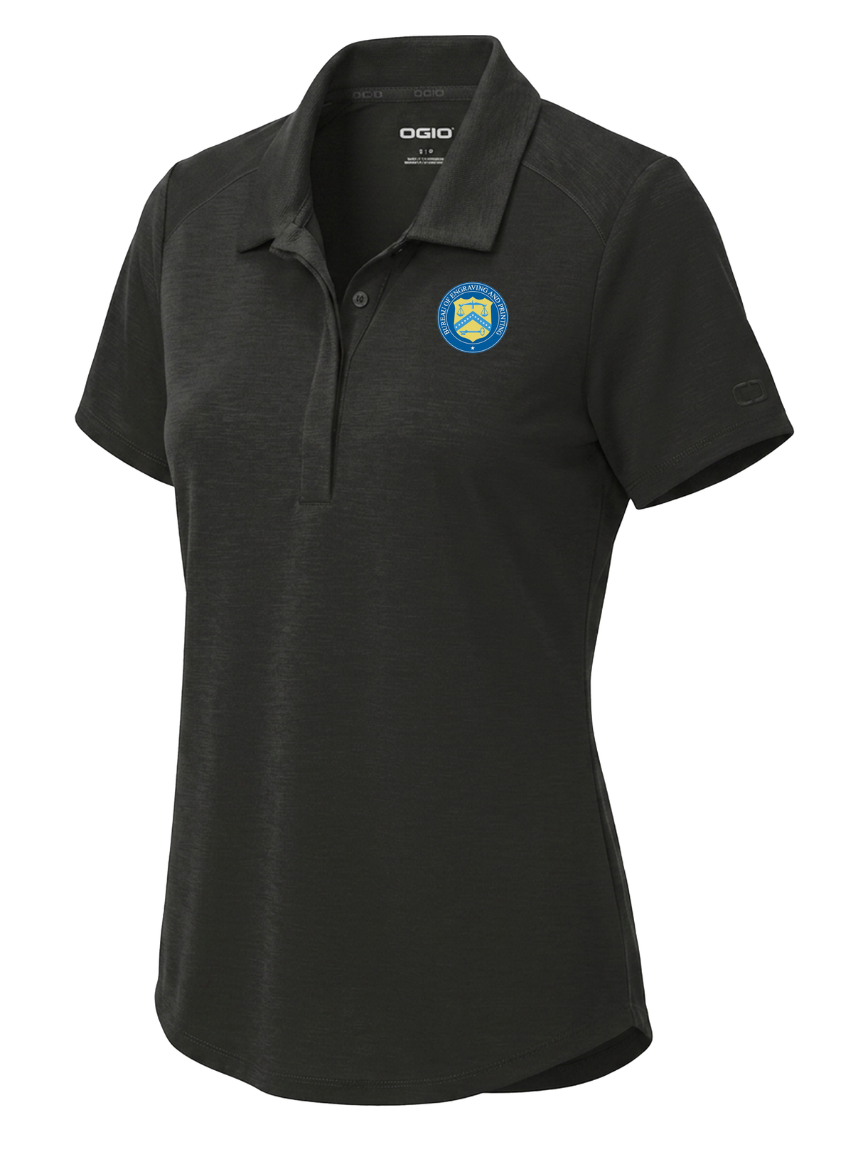 The Bureau of Engraving & Printing (BEP) Women's Polo Black government employee uniform shirt