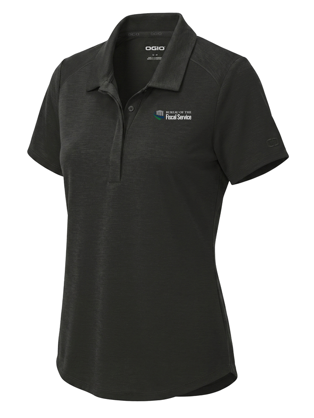 The Bureau of the Fiscal Service (BFS) Women's Polo Black government employee uniform shirt