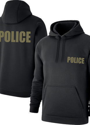 Black Police Hoodie - Police Hoodie (Drab Green)