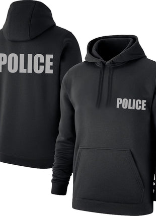 Black Police Hoodie - Police Hoodie (Grey)