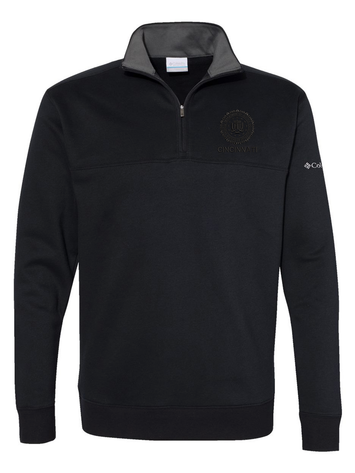 FBI Cincinnati Men's Columbia Hart Mountain™ Fleece Black government employee uniform shirt