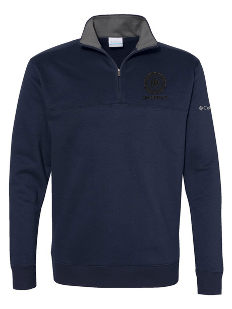 FBI Cincinnati Men's Columbia Hart Mountain™ Fleece Heather Blue government employee uniform shirt