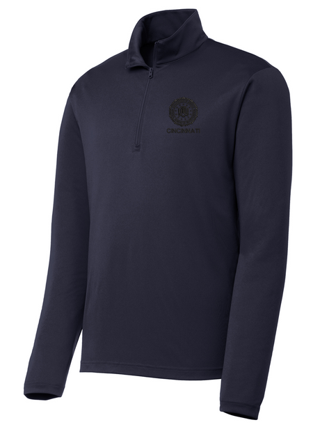 FBI Cincinnati Men's Lightweight Dri Fit 1/4 Zip Navy Blue government employee uniform shirt