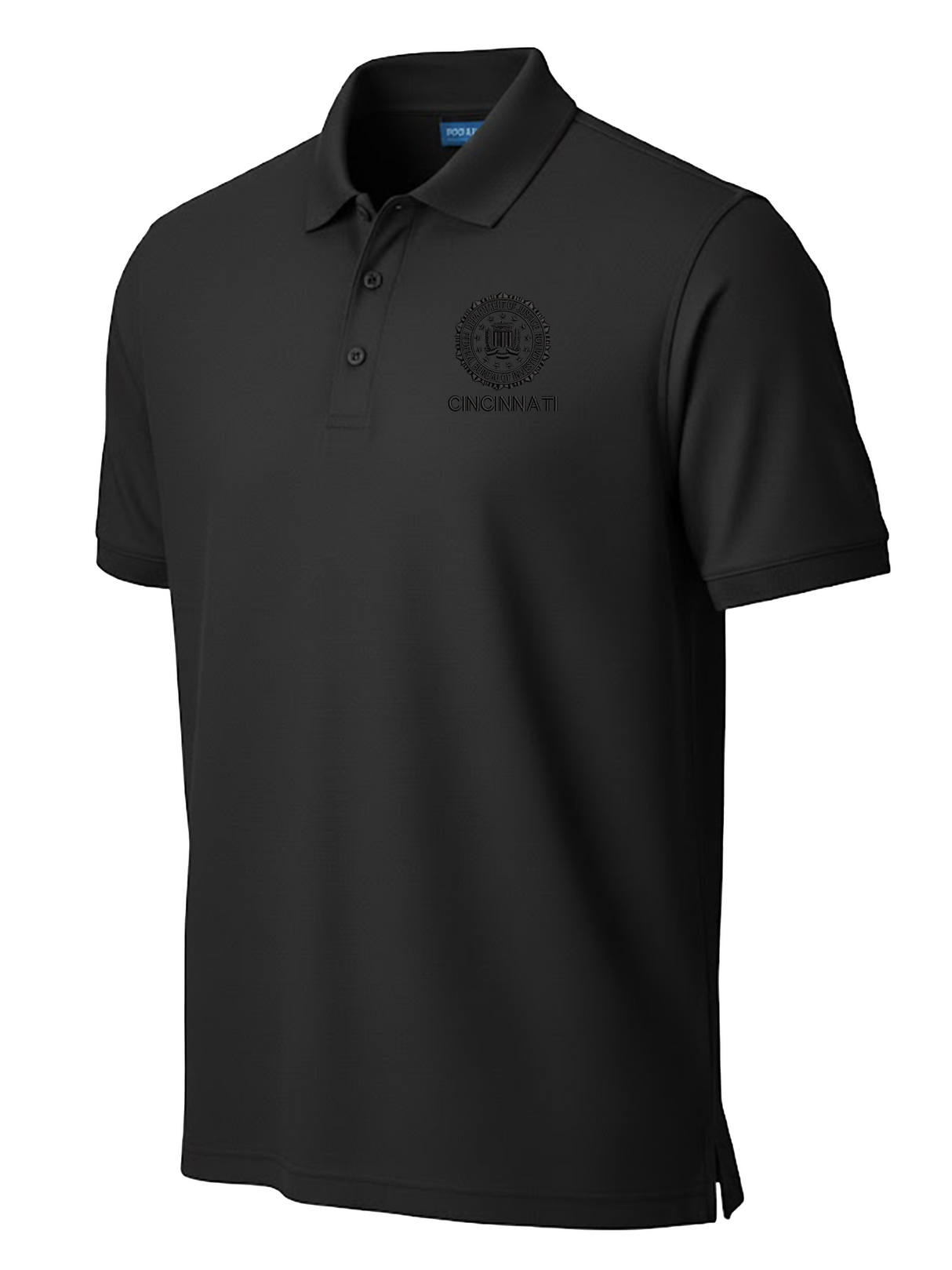 FBI Cincinnati Polo Shirt - Men's Short Sleeve Black government employee uniform shirt