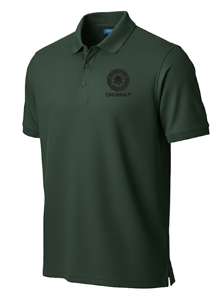 FBI Cincinnati Polo Shirt - Men's Short Sleeve Dark Green government employee uniform shirt