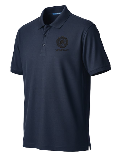 FBI Cincinnati Polo Shirt - Men's Short Sleeve Navy Blue government employee uniform shirt