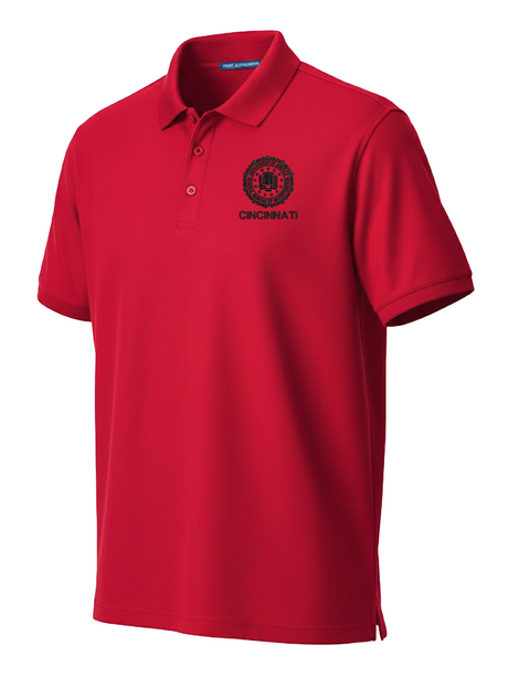 FBI Cincinnati Polo Shirt - Men's Short Sleeve Red government employee uniform shirt