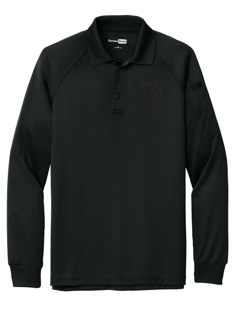 FBI Cincinnati Men's Tactical Long Sleeve Polo Black government employee uniform shirt