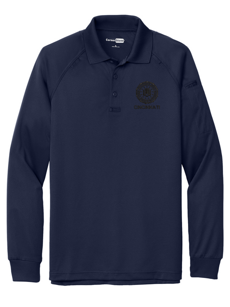 FBI Cincinnati Men's Tactical Long Sleeve Polo Dark Navy government employee uniform shirt