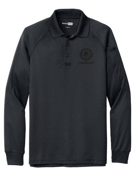 FBI Cincinnati Men's Tactical Long Sleeve Polo Slate Gray government employee uniform shirt