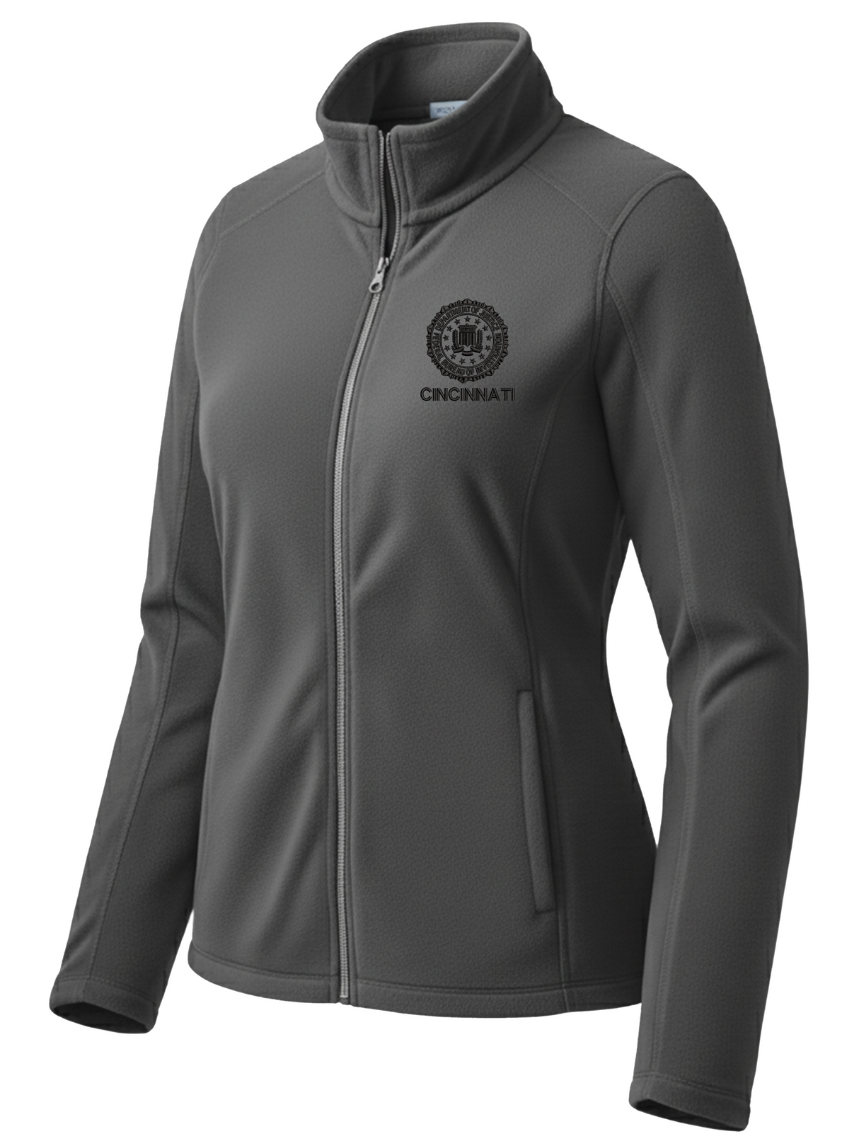 FBI Cincinnati Women's Lightweight Microfleece Slate Gray government employee uniform shirt