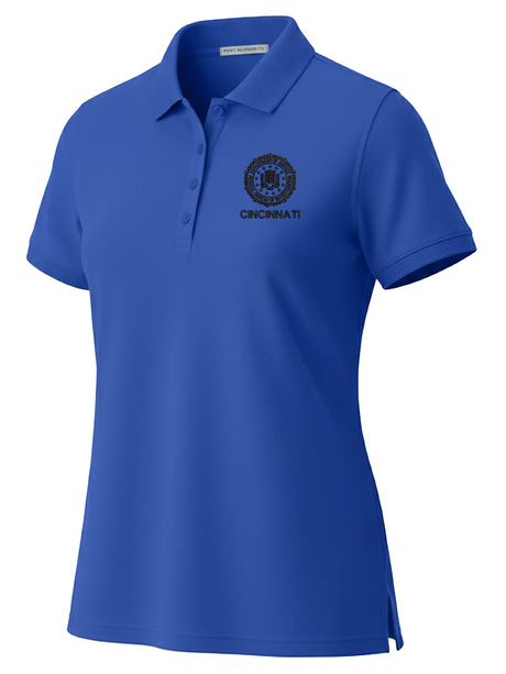 FBI Cincinnati Polo Shirt - Women's Short Sleeve Royal Blue government employee uniform shirt