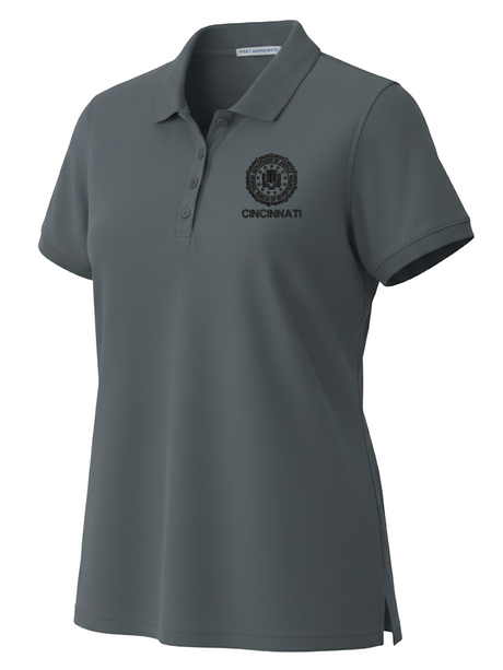 FBI Cincinnati Polo Shirt - Women's Short Sleeve Slate Gray government employee uniform shirt