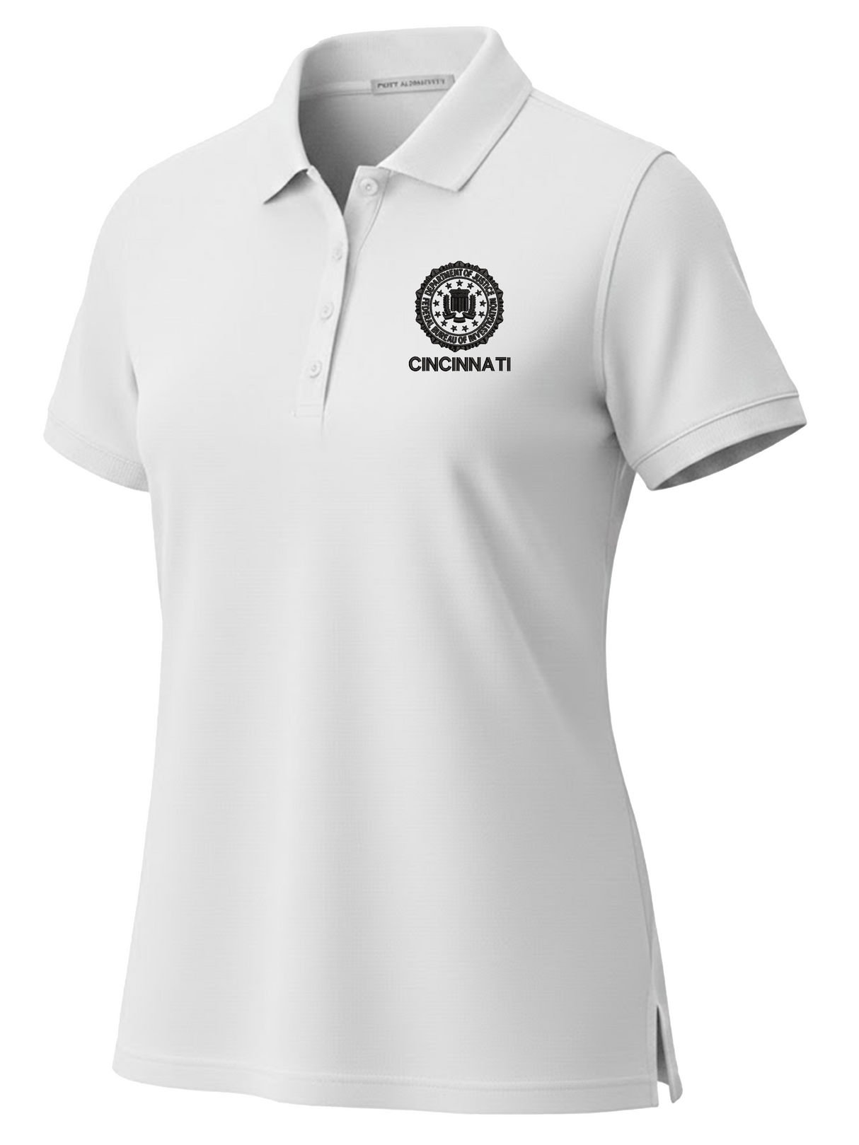 FBI Cincinnati Polo Shirt - Women's Short Sleeve White government employee uniform shirt