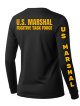 Black US Marshals Service USMS Women's Shirt - Long Sleeve (Golden Yellow)