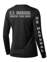 Black US Marshals Service USMS Women's Shirt - Long Sleeve (Gray)