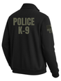 Black Police K-9 Men's Fleece Job Shirt (Green) - Back Police Sheriff Uniform