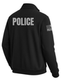 Black Police Men's Fleece Job Shirt (Gray) - Back Police Sheriff Uniform