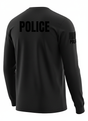 Black Police Men's Shirt - Long Sleeve (Black)