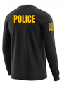Black Police Men's Shirt - Long Sleeve (Golden Yellow)