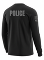 Black Police Men's Shirt - Long Sleeve (Gray)