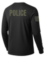 Black Police Men's Shirt - Long Sleeve (Green)