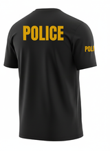 Black Police Men's Shirt - Short Sleeve (Golden Yellow)