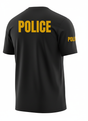Black Police Men's Shirt - Short Sleeve (Golden Yellow)