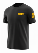 Black Police Men's Shirt - Short Sleeve (Golden Yellow)1