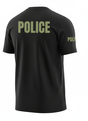 Black Police Men's Shirt - Short Sleeve (Green)