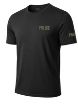 Black Police Men's Shirt - Short Sleeve (Green)