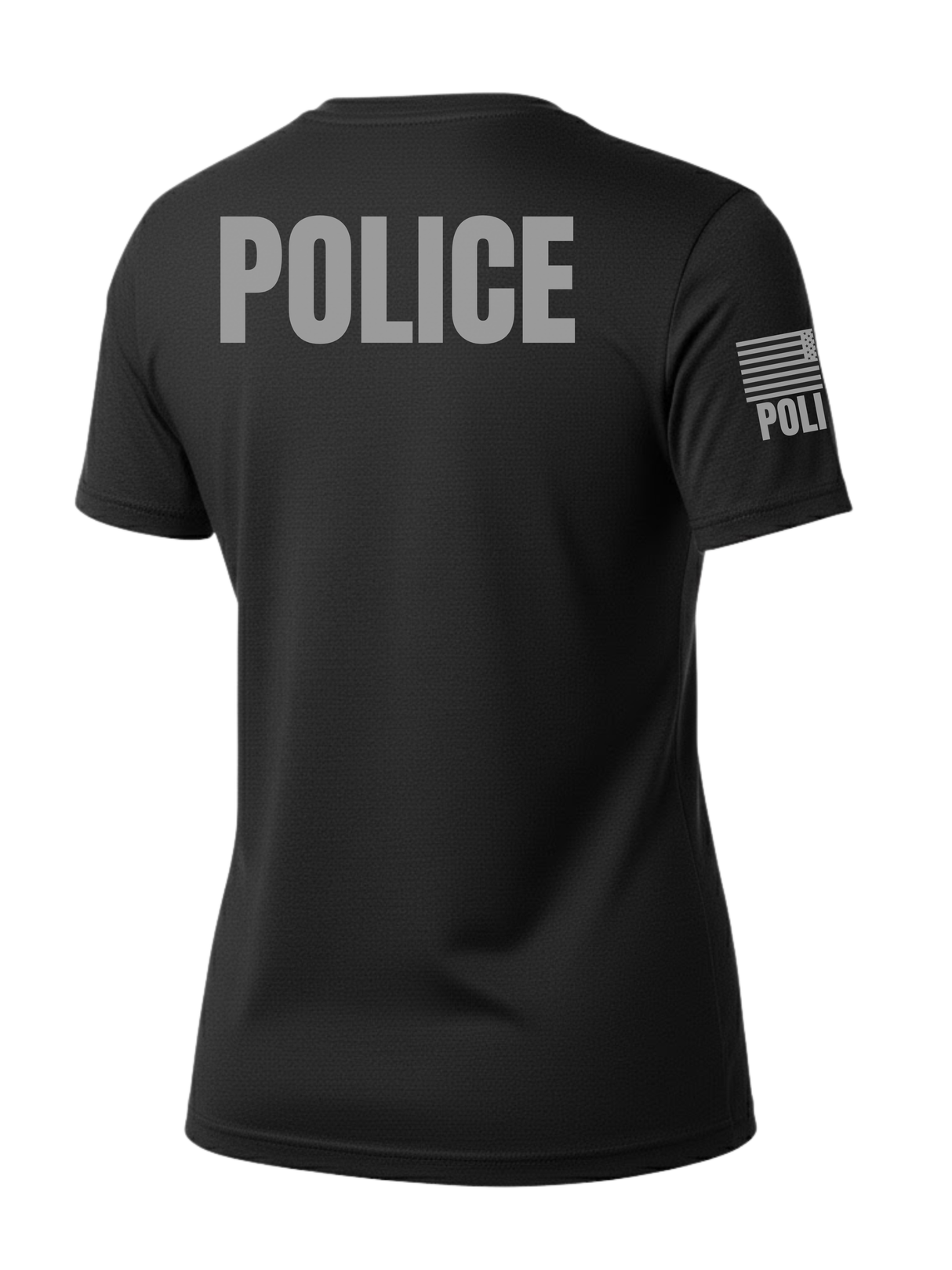 Black Police Women's Shirt - Short Sleeve (Gray)
