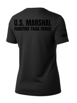 Black US Marshals Service USMS Women's Shirt - Short Sleeve (Black)
