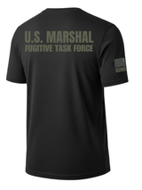 Black US Marshals Service USMS Men's Shirt - Short Sleeve (Green)