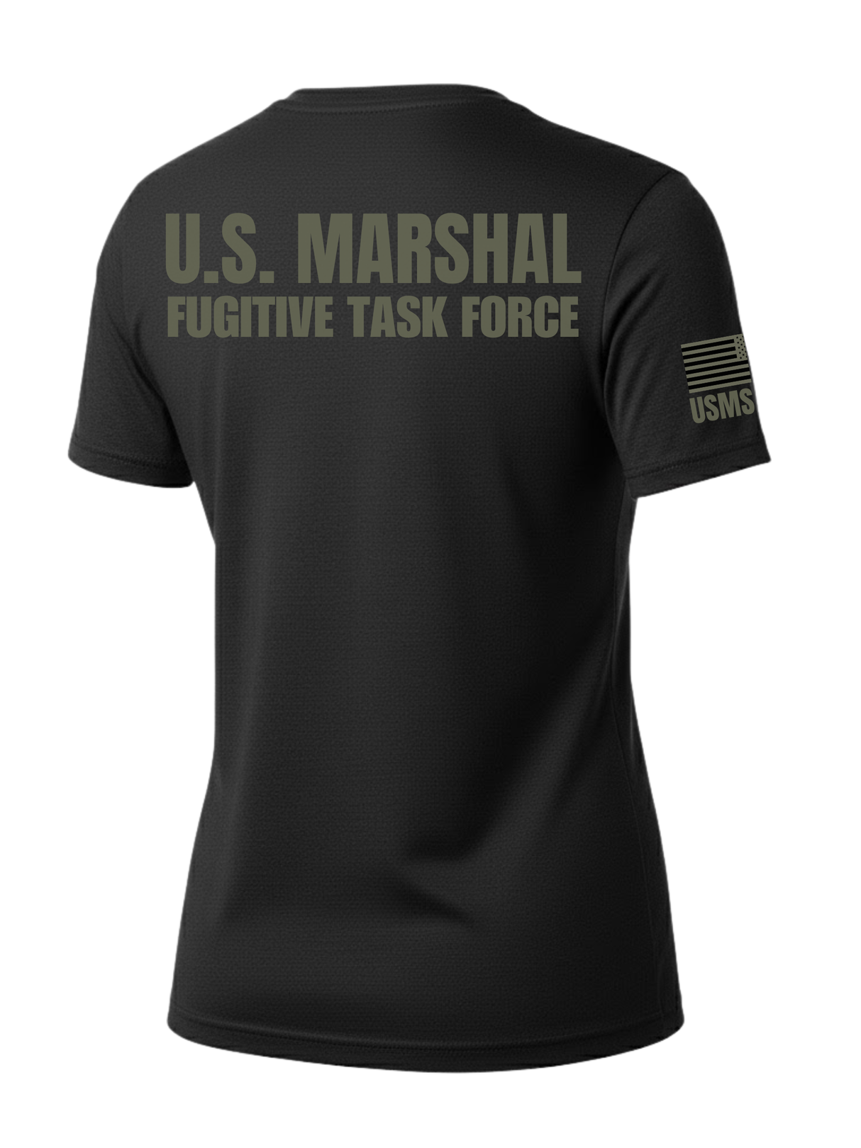 Black US Marshals Service USMS Women's Shirt - Short Sleeve (Green)