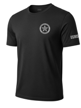 Black US Marshals Service USMS Men's Shirt - Short Sleeve (Gray)