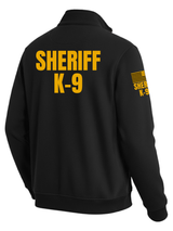 Black Sheriff K-9 Men's Fleece Job Shirt (Golden Yellow) - Back Police Sheriff Uniform