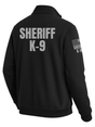 Black Sheriff K-9 Men's Fleece Job Shirt (Gray) - Back Police Sheriff Uniform