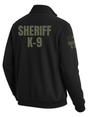 Black Sheriff K-9 Men's Fleece Job Shirt (Green) - Back