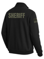 Black Sheriff Men's Fleece Job Shirt (Green) - Back Police Sheriff Uniform