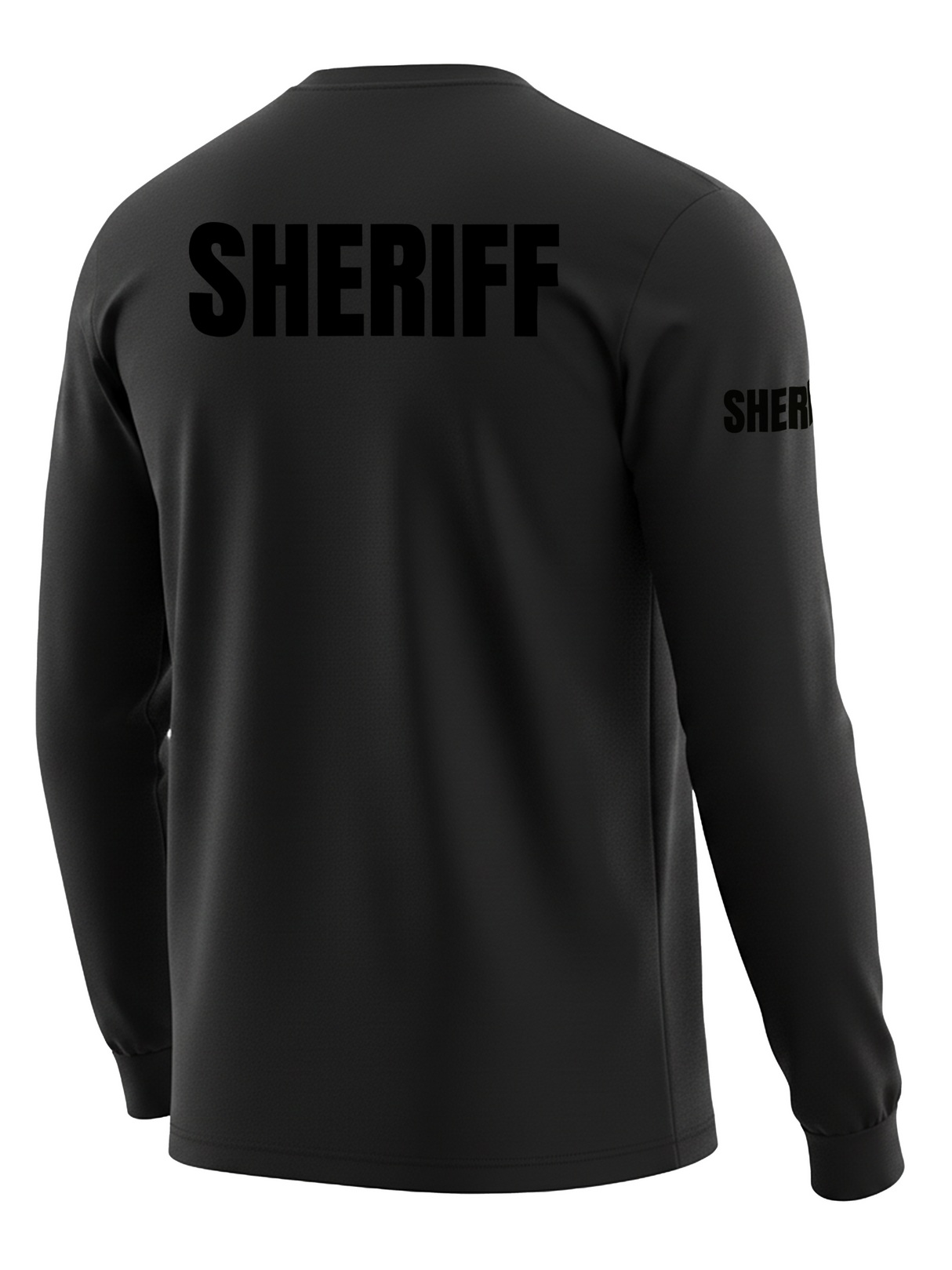 Black Sheriff Men's Shirt - Long Sleeve (Black)