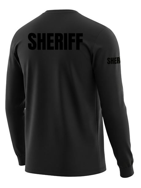 Black Sheriff Men's Shirt - Long Sleeve (Black)